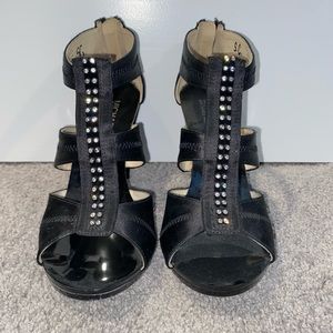 Michael Michael Kors Berkeley T-Strap Satin Sandal